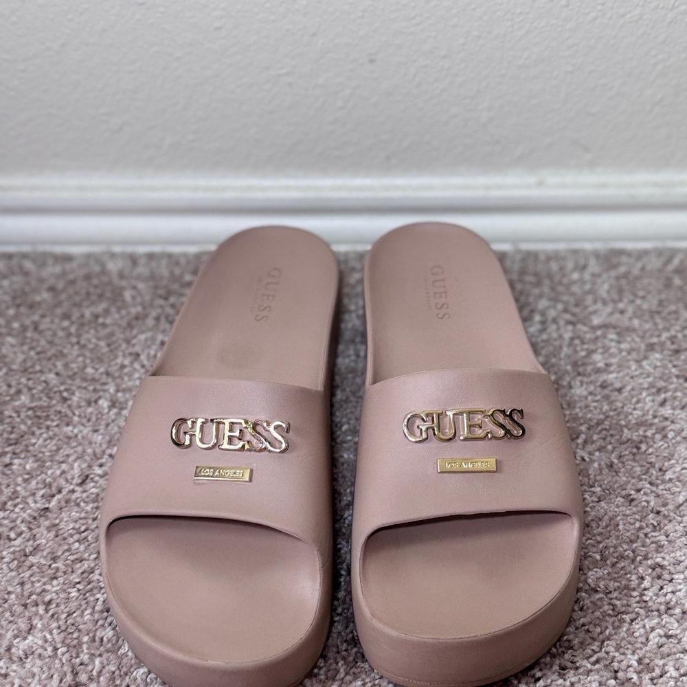 Guess Women's Blush beige Slide Sandals Size 10M - Picture 3 of 8